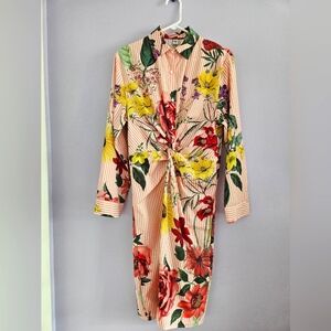 Chicwish Summer Floral Buttondown Dress - Large